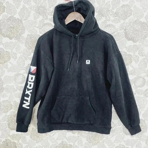 Brixton pullover Hooded Women's Sweatshirt Size M Black - Picture 1 of 6